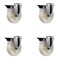Service Caster 5'' Nylon Wheel Swivel Bolt Hole Caster Set with Posi Lock Brakes, 4PK SCC-BH20S514-NYS-PLB-4 - alternate 1